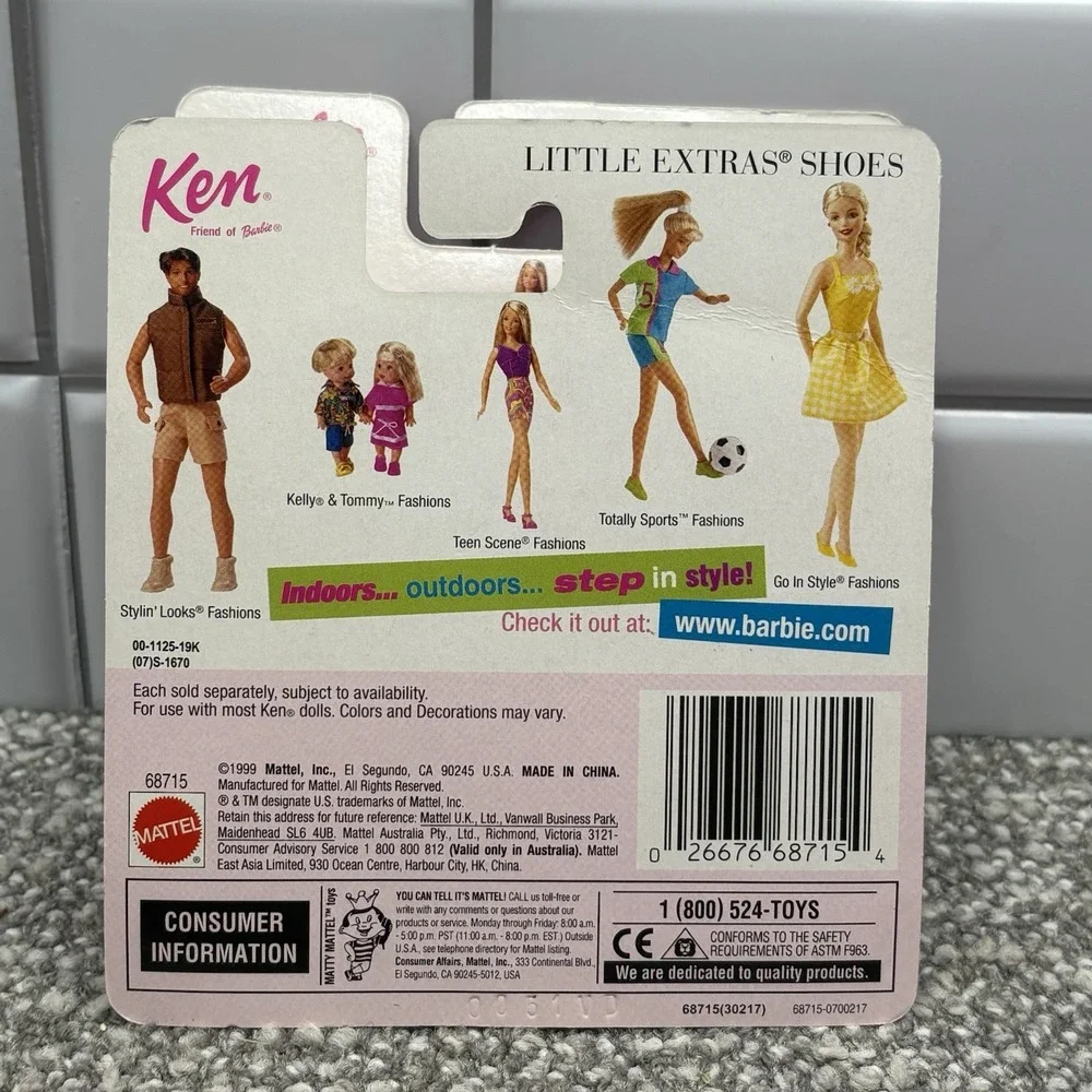 Barbie Ken Doll Shoes Little Extras 3 NIP Sets‎ VTG 1999 2001 Heels And Flats